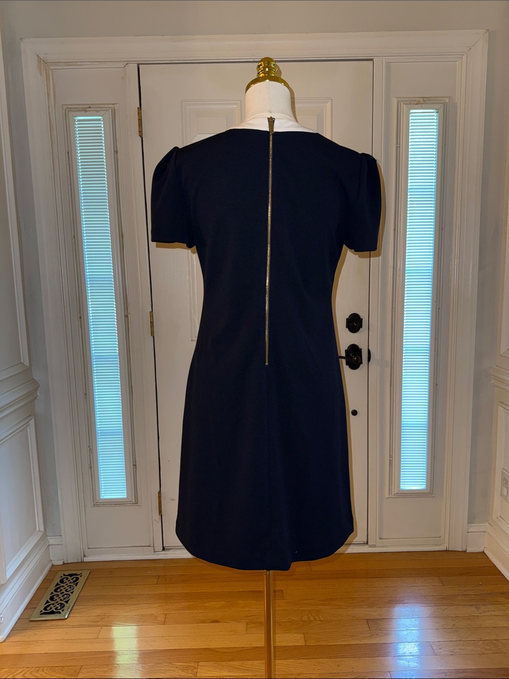 Tommy Hilfiger Navy Shift Dress with White Trim - Picture 6 of 9